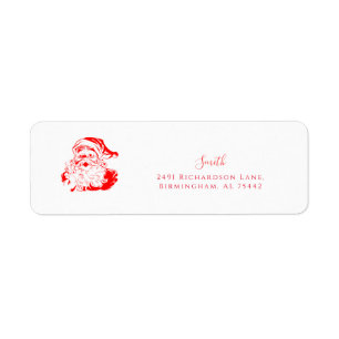 Vintage Père Noël - Adresse de retour