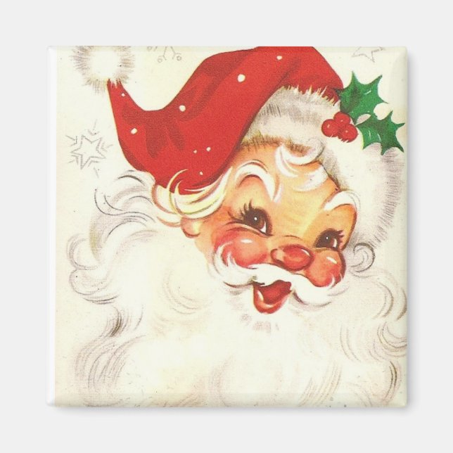 Vintage Père Noël Christmas Magnet (Devant)