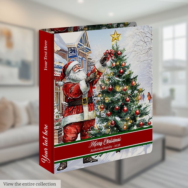 Vintage Père Noël classeur de Noël (Vintage Santa Claus Christmas binder )