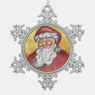 Vintage Père Noël Snowflake Ornement de Noël