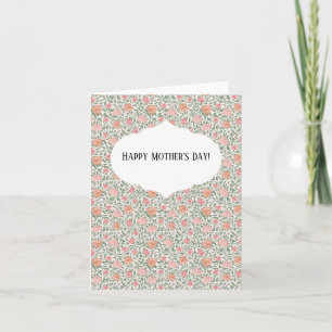 Vintage Perfect Pink & Peach Roses Note Card