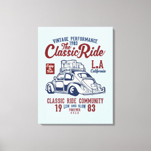 Vintage Performance the Classic Ride Canvas Print