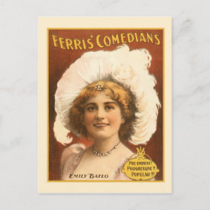 Vintage Performing Arts Poster Ferris Comedians Postcard