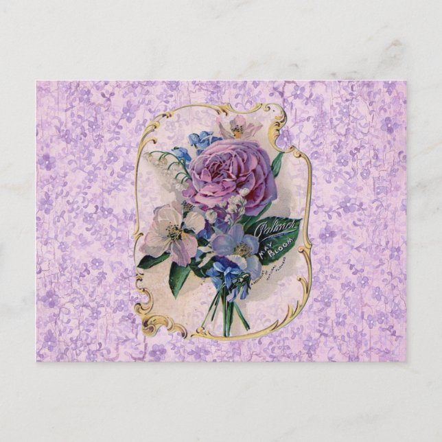 Vintage Perfume Ad Postcard (Front)