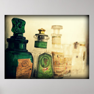 Vintage Perfume Bottle Still Life Poster