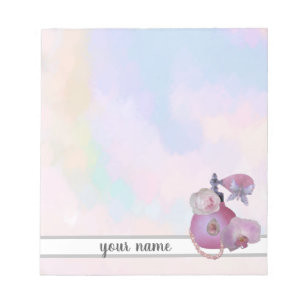 vintage perfume notepad