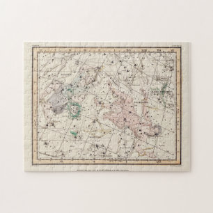 Vintage Perseus and Andromeda Constellations Map Jigsaw Puzzle