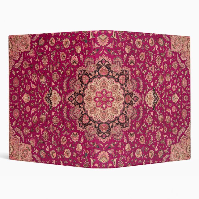 Vintage Persian Floral Rug Pattern Binder (Background)