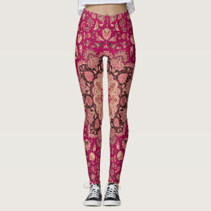 Vintage Persian Floral Rug Pattern Leggings