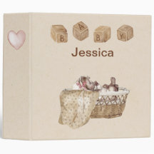 Vintage Personalized Baby Binder