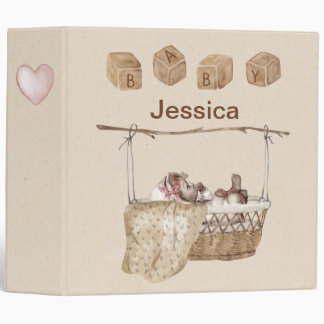 Vintage Personalized Baby Binder