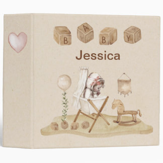 Vintage Personalized Baby Binder
