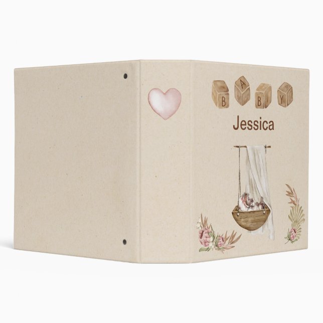 Vintage Personalized Baby Binder (Background)