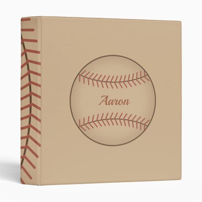 Vintage Personalized Baseball Binder Gift (Front/Spine)