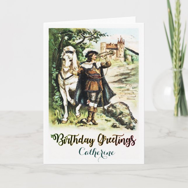 Vintage Personalized Birthday Card (Front)