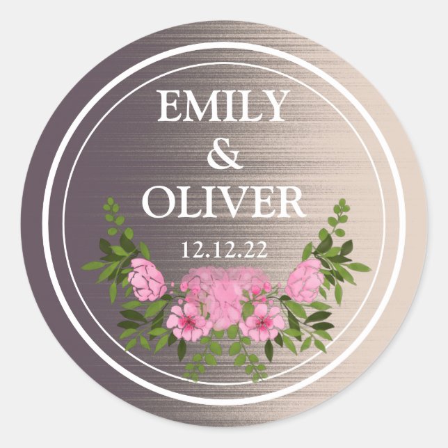 Vintage Personalized  Classic Round Sticker (Front)