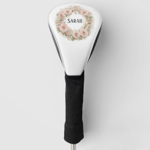 vintage personalized flower wreath golf head cover