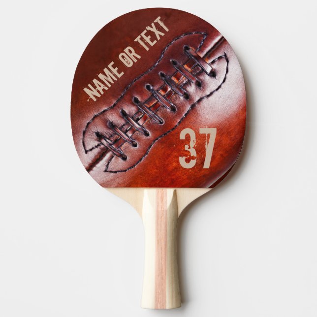 Vintage Personalized Football Ping Pong Paddle (Front)