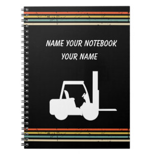 Vintage Personalized forklift Notebook