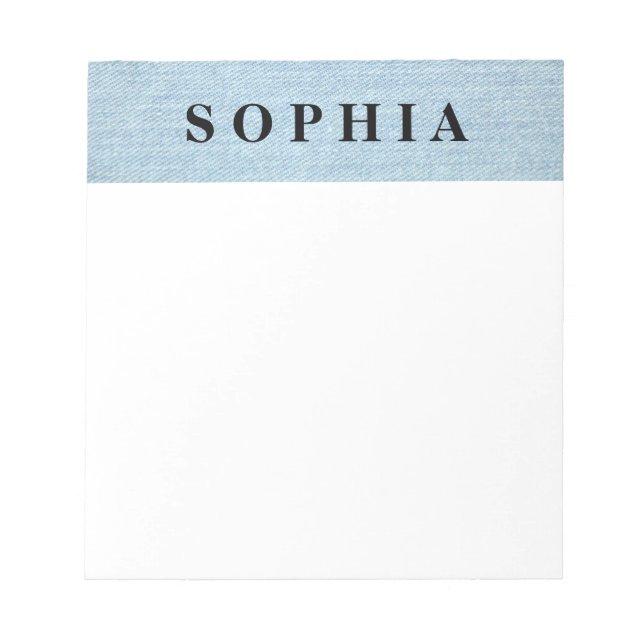 Vintage Personalized Modern Notepad (Front)