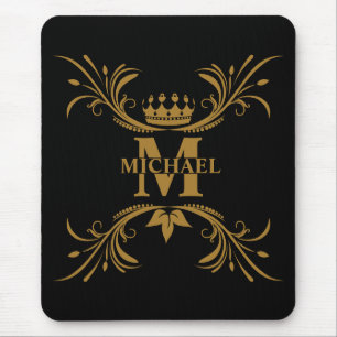 Vintage Personalized Monogram and Name Mouse Pad