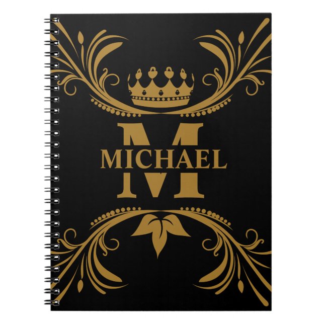 Vintage Personalized Monogram and Name  Notebook (Front)