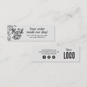 Vintage Personalized Order Thank You Card