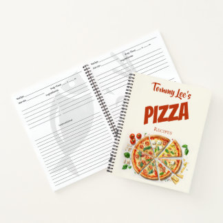 Vintage Personalized Pizza Recipes Notebook