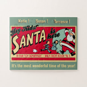 Vintage Personalized Santa Puzzle