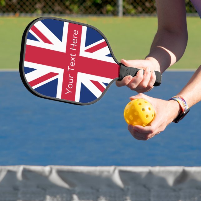 Vintage Personalized Union Jack Pickleball Paddle (Insitu)