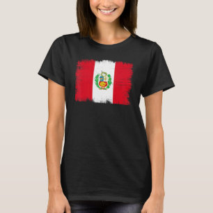 Vintage Peru Flag Peruvian Independence Day T-Shirt