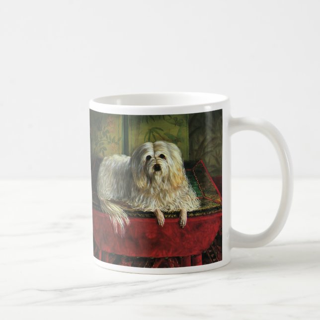 Vintage Pet Animals, Shaggy Sheepdog Dog Coffee Mug (Right)