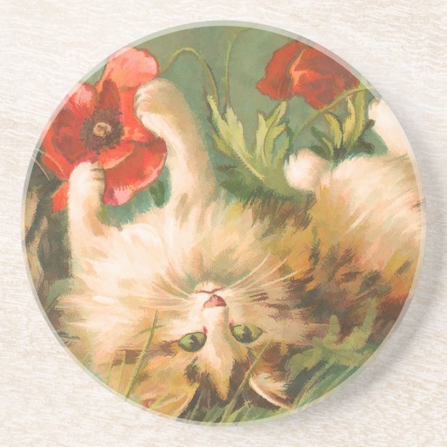 Vintage Pet Cat Coaster (Front)