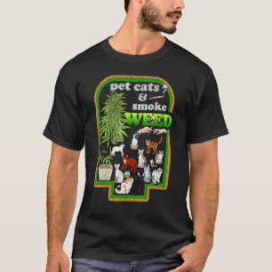 Vintage Pet Cats And Smoke Weed T-Shirt
