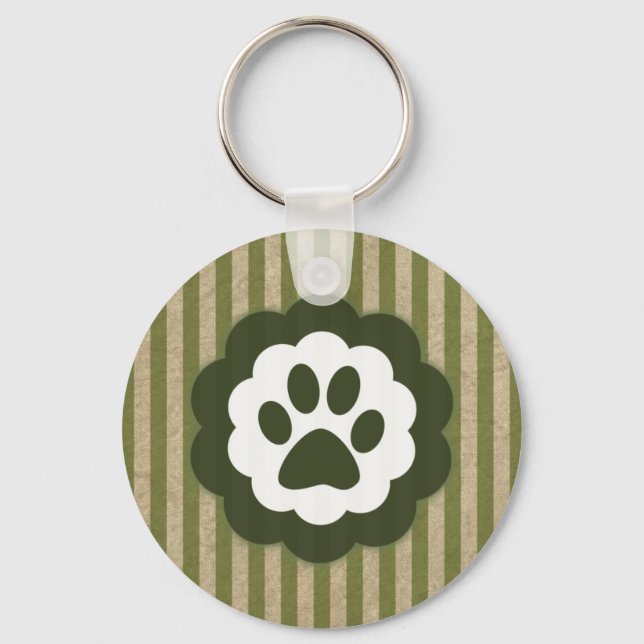 vintage pet paw keychain (Front)