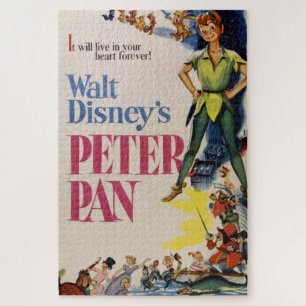Vintage Peter Pan Poster Art - Kids Jigsaw Puzzle
