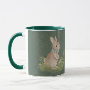 vintage peter rabbit with flowers Coffee Mug