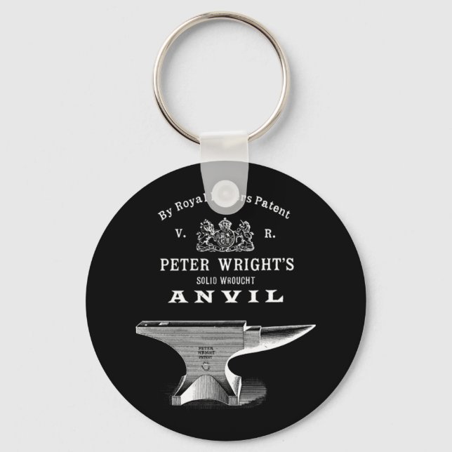 Vintage Peter Wright Anvil Blacksmithing Keychain (Front)