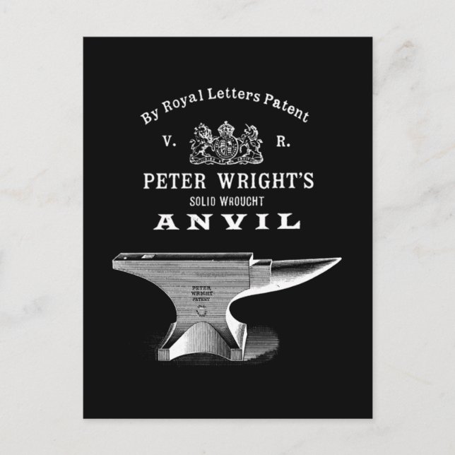 Vintage Peter Wright Anvil Blacksmithing Postcard (Front)