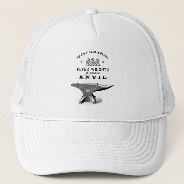 Vintage Peter Wright Anvil Blacksmithing Trucker Hat (Front)