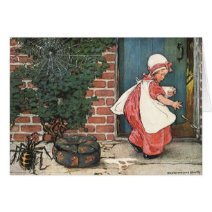Vintage Petite Miss Muffet Spider Nurserme Rhyme