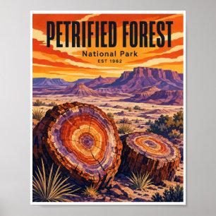 Vintage Petrified Forest National Park Poster