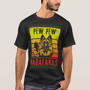 Vintage Pew Madafakas Dog Dad Cute Dog German Shep T-Shirt
