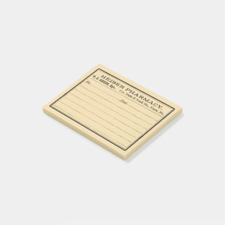 Vintage Pharmacy Label Post-it Notes