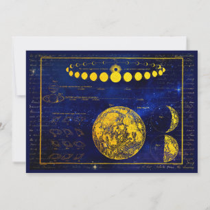 Vintage Phases of the Moon Saturn Jupiter Venus