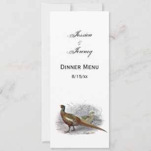 Vintage Pheasant Game Bird Drawing Colour #2 Invitation