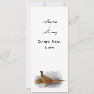 Vintage Pheasant Game Bird Drawing Colour #3 Invitation