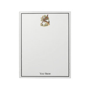 Vintage Pheasant Game Bird Drawing Colour #3 Notep Notepad