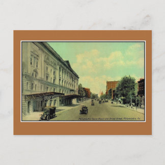 Vintage Philadelphia Broad Street, Opera House Postcard