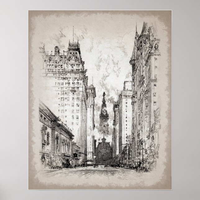 Vintage Philadelphia City Hall Poster (Front)